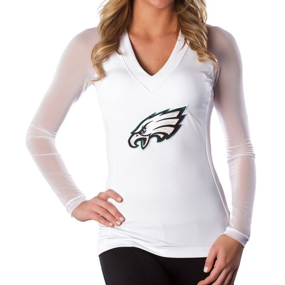 Philadelphia Eagles Women's Womens Sexy Wildkat Shirt NWT Large/XL/XS White